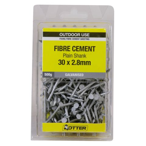 NAIL FIBRE CEMENT PLAIN GALV 30X2.8MM (500G PACK)