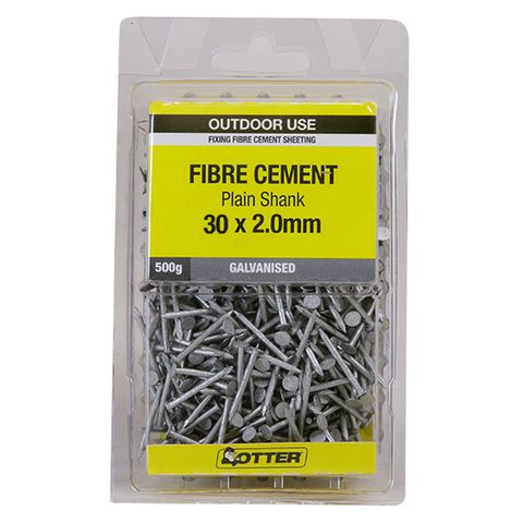 NAIL FIBRE CEMENT PLAIN GALV 30X2.0MM (500G PACK)