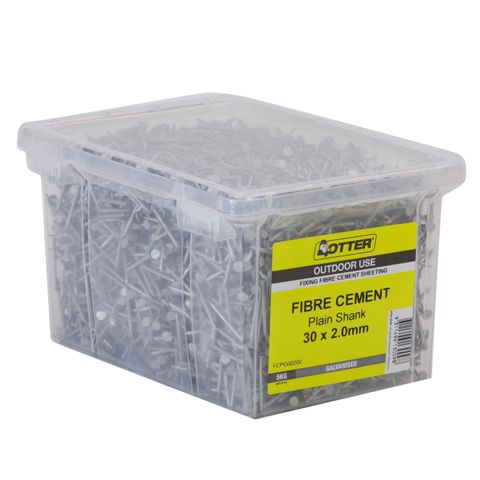 NAIL FIBRE CEMENT PLAIN GALV 30X2.0MM (5KG PAIL)