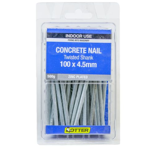 NAIL CONCRETE FLUTED 100X4.5MM (500G PACK)