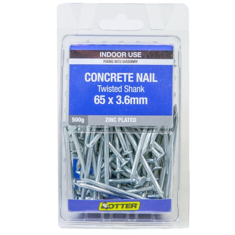 NAIL CONCRETE FLUTED 65X3.6MM (500G PACK)