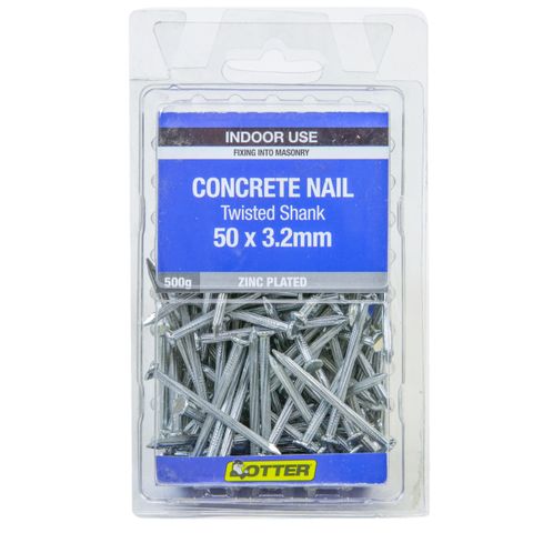 NAIL CONCRETE FLUTED 50X3.2MM ZP (500G PACK)