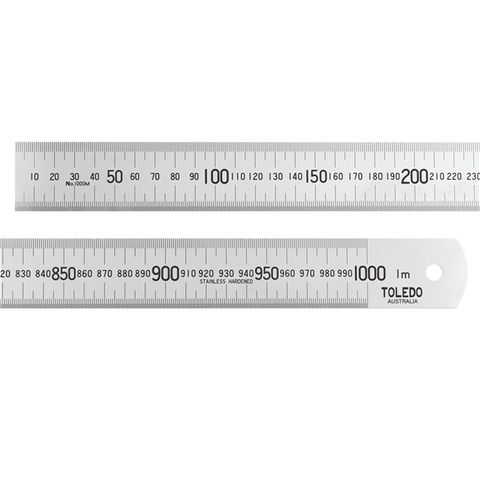 RULE S/STEEL 1000MM TOLEDO SINGLE SIDED