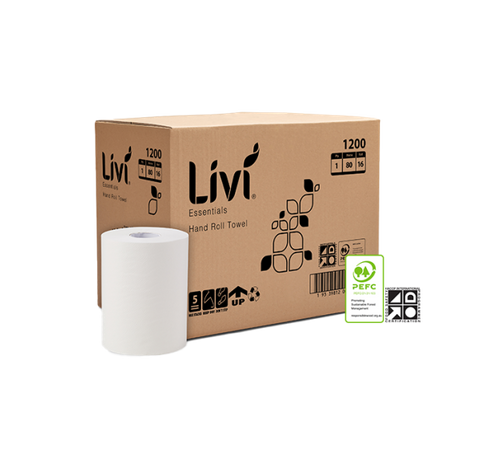 PAPER TOWEL LIVI HAND ROLL 1200  (BOX 16)