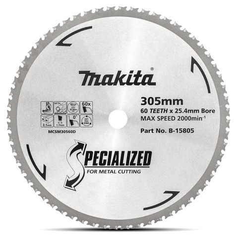 TCT SAW BLADE MAKITA METAL 305X60T