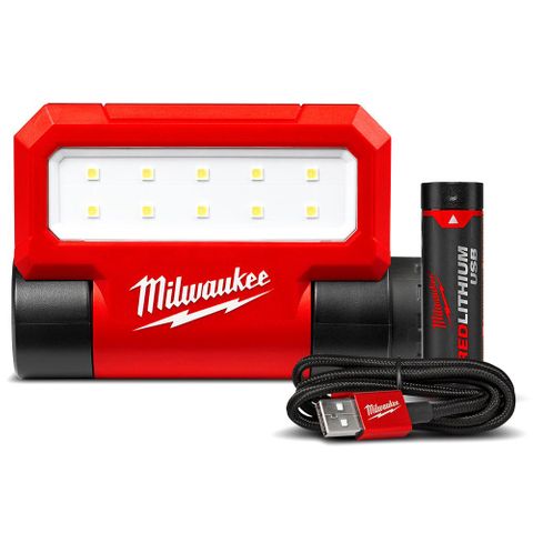 MILWAUKEE REDLITHIUM� USB FOLDING FLOOD LIGHT KIT