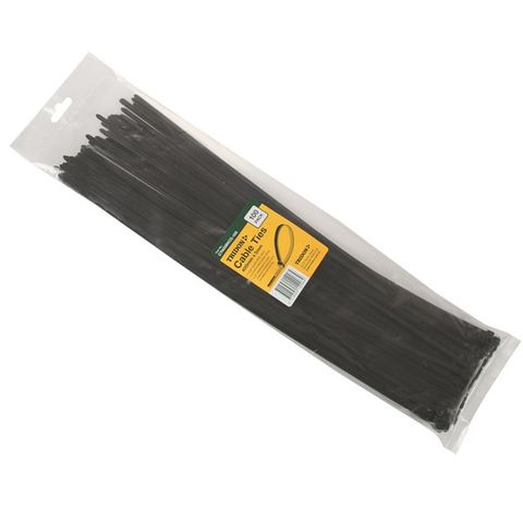 CABLE TIE PLASTIC BLACK 400X5MM (PACK 100)