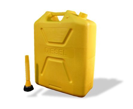 JERRY CAN DIESEL PLASTIC YELLOW 20L