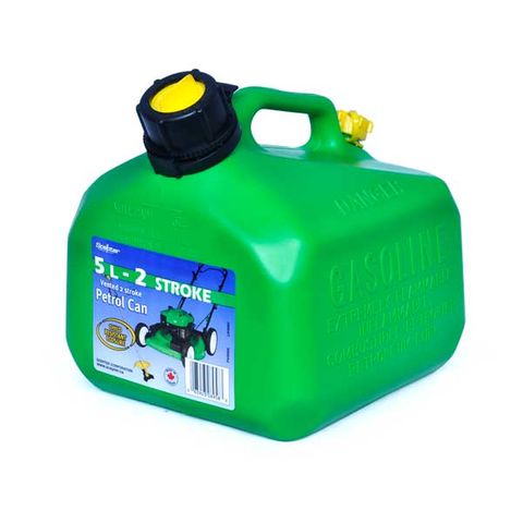 JERRY CAN FUEL PLASTIC 2 STROKE GREEN 5L