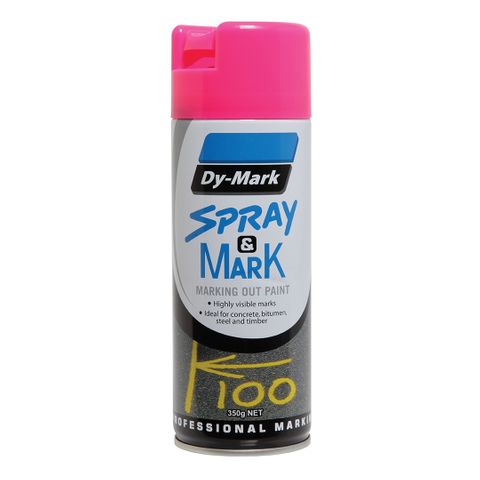 PAINT DYMARK SPRAY & MARK FLURO PINK 350G