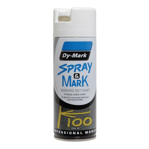 PAINT DYMARK SPRAY & MARK WHITE 350G