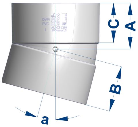 SEWER DWV ELBOW F&F 100 X 30 DEG (PVC)