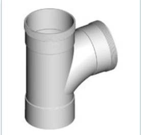 PVC SEWER TEE F&F INSPECTION DVW 150MMX90DEG