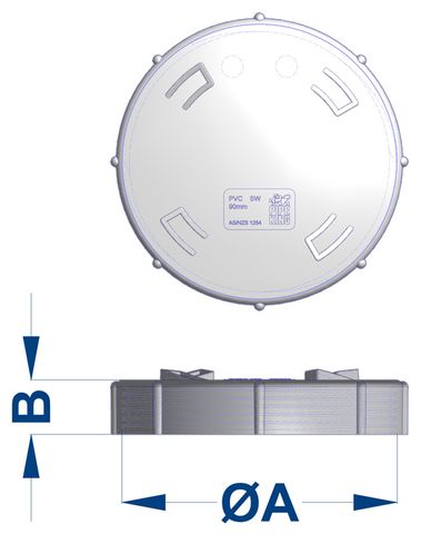 PVC STORMWATER CAP THREADED 90MM