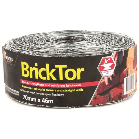 BRICKTOR MESH GALV WOVEN 70MM X 46M 10430 (ROLL)