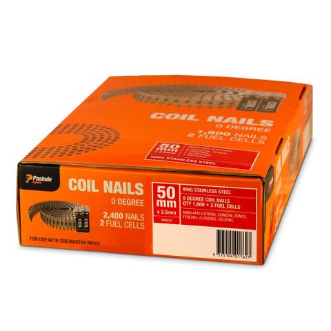 NAIL COIL PASLODE 50X2.5MM SS WITH 3 FC (BOX 1600)