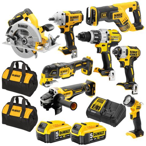 COMBO KIT DEWALT 18V 5A DCZ898P2-XE (8PCE)