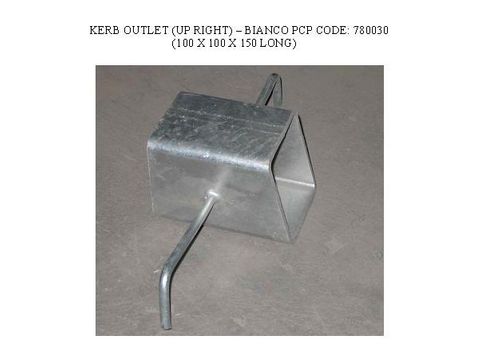 OUTLET KERB HDG 100X100X150MM