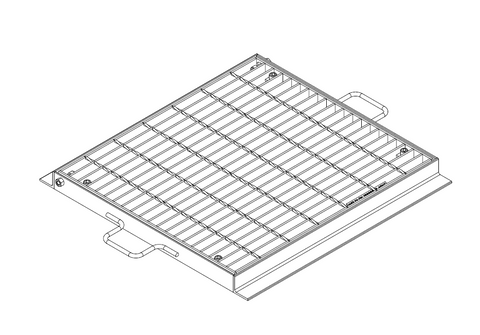 GRATE & FRAME GALV LIGHT DUTY 300X300CO 25X25X3