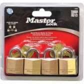 PADLOCK MASTER DIAMOND BRASS 30MM (PK 4)