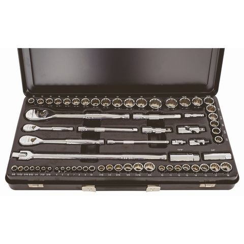 SOCKET SET 120XP G/WRENCH 64PC 1/4 3/8 1/2 (KIT)