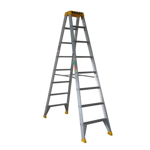 LADDER BAILEY DOUBLE SIDED ALUM 8 STEP 2.4M  150KG