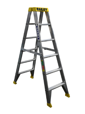LADDER BAILEY DOUBLE SIDED ALUM 6 STEP 1.8M  150KG