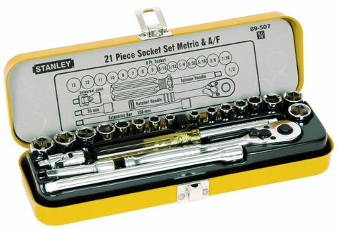SOCKET SET STANLEY CRV 1/4" DRV 21PC 89-507 (KIT)