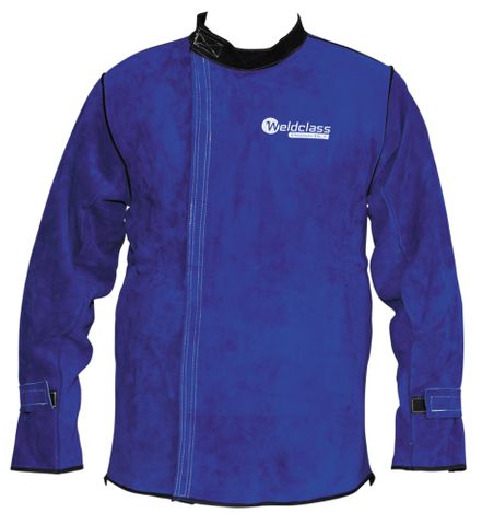 JACKET WELDERS BLUE FULL LEATHER PROMAX SIZE LGE