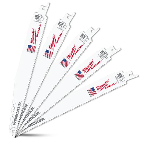 RECIPRO BLADE MILW G/P WRECKER 230MM 8TPI (PK5)