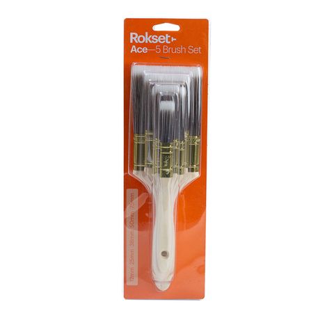 BRUSH SET PAINT ROKSET ALL ROUNDER 12-75MM (PK 5)