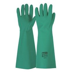 GLOVES NITRILE GAUNTLET 45CM SIZE 9/LGE (PAIR)