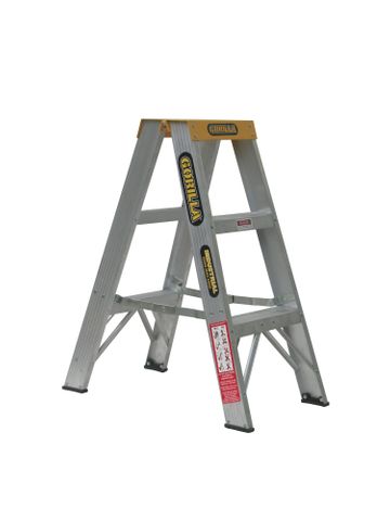 LADDER GORILLA DOUBLE SIDED ALUMINIUM 0.9M 150KG