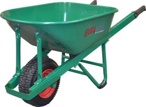 WHEELBARROW EASYMIX STEEL WIDE WHEEL 99L GRN