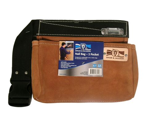 NAILBAG LEATHER 2 POCKET S&J