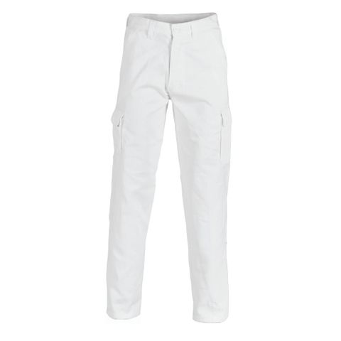 TROUSER DRILL CARGO DNC WHITE 92R