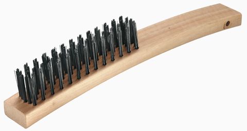 BRUSH WIRE 5 ROW TIMBER HANDLE