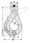 HOOK CLEVIS TYPE LC 8MM G80 SELF LOCKING