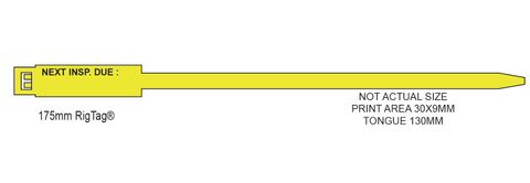 TAG INSPECTION YELLOW 175MM