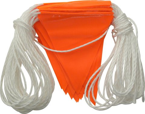 BUNTING SAFETY FLAGS ORANGE PLAIN 30M (ROLL)