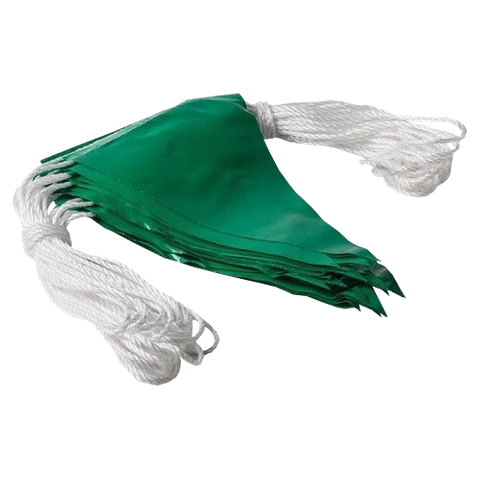 BUNTING SAFETY FLAGS GREEN 30MT (ROLL)