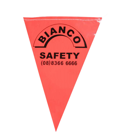 BUNTING SAFETY FLAGS ORANGE BIANCO 30M (ROLL)