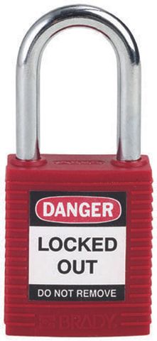 PADLOCK SAFETY 38MM RED BRADY 850821