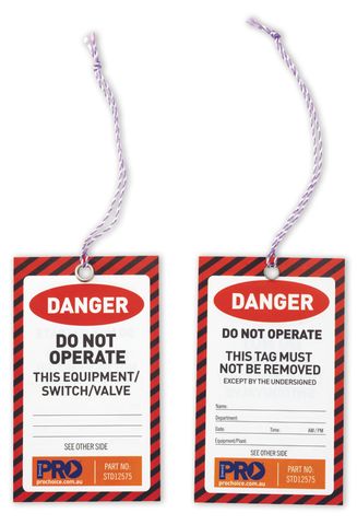 TAG DANGER DO NOT OPERATE 125X75 PRO (PACK 100)