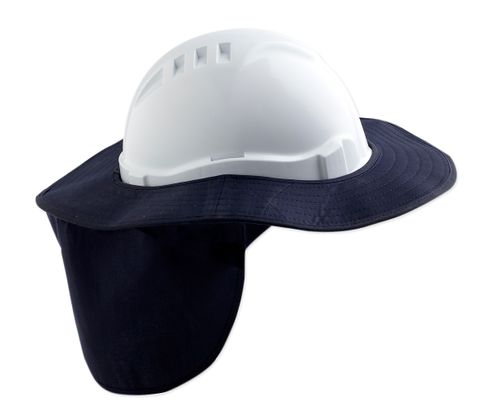 RING HARD HAT SUN PROTECTOR WITH FLAP NAVY