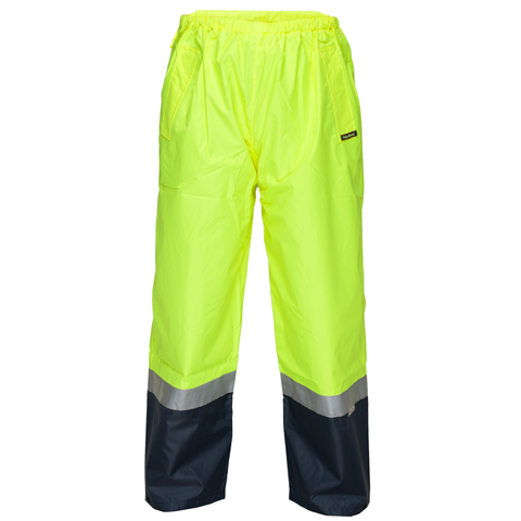PANT RAIN REF HI-VIS YELLOW/NAVY L/XL