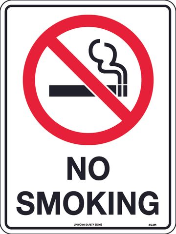 SIGN NO SMOKING PROHIBITED MTL 300X450MM