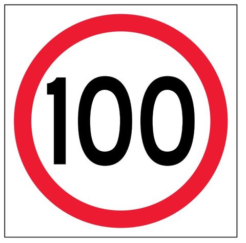 SIGN SPEED 100KM CFLT 600X600MM CL1