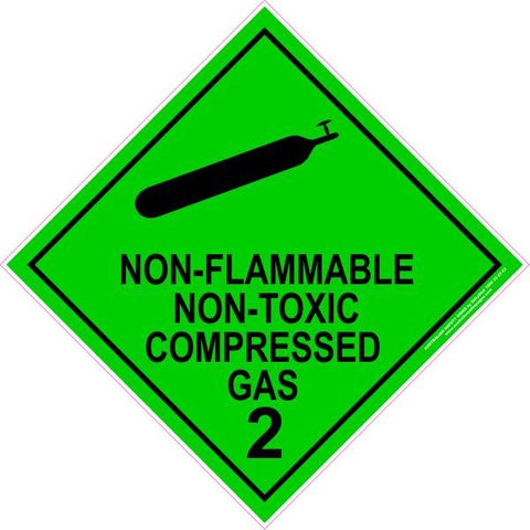 SIGN NON-FLAMMABLE NON-TOXIC MTL 270X270MM