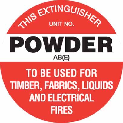 SIGN POWDER ABE FIRE EXTINGUISHER POLY 200DIA